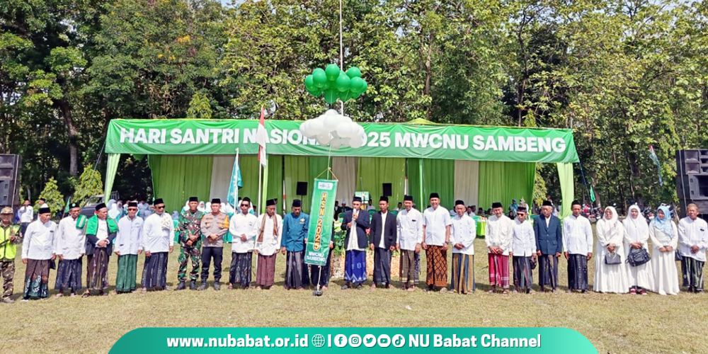 Semarak Hari Santri Nasional 2025, MWCNU Sambeng Gelar Apel dan Kirab Santri