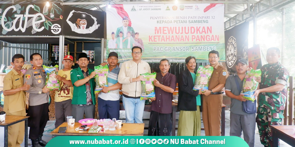 PAC GP Ansor Sambeng Salurkan Bibit Padi Unggul Gratis untuk Petani