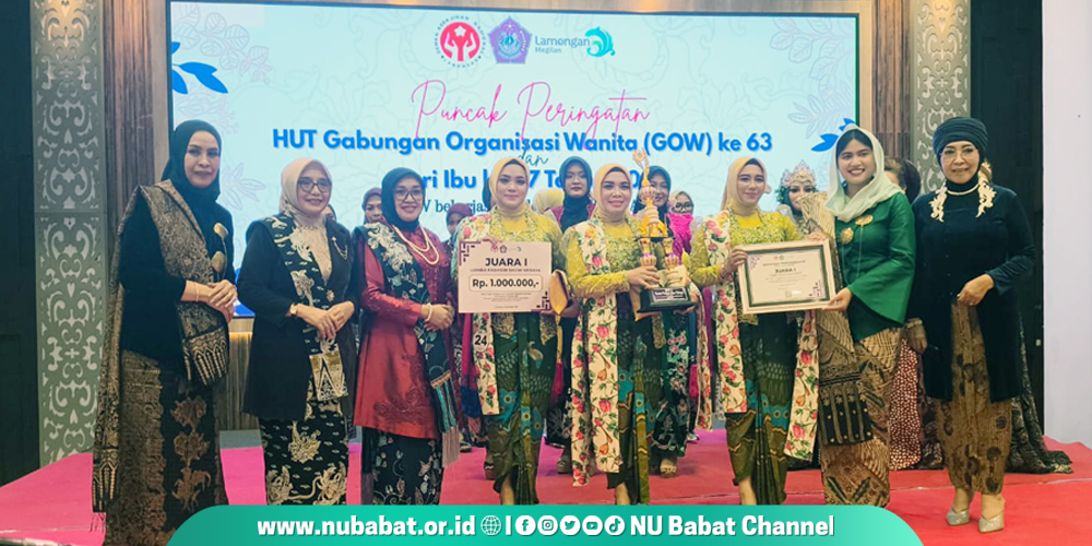 Membanggakan! PC Fatayat NU Babat Raih Juara 1 Lomba Fashion Show Kebaya GOW Lamongan 2025